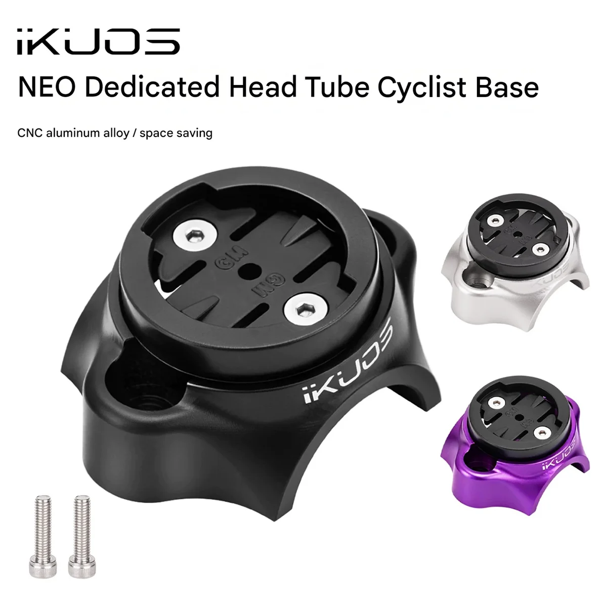 IKUOS 접이식 자전거 핸들바 컴퓨터 베이스 25.4mm 더블 네일 (Java Neo3, Garmin, Wahoo 호환)