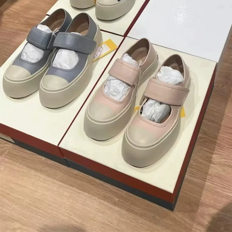 

Hook&loop Sandals Round Toe Women Shoes Shallow Sandalias Mix Color Mary Janes Casual Sapatos Feminino Traf Chaussure Femmes