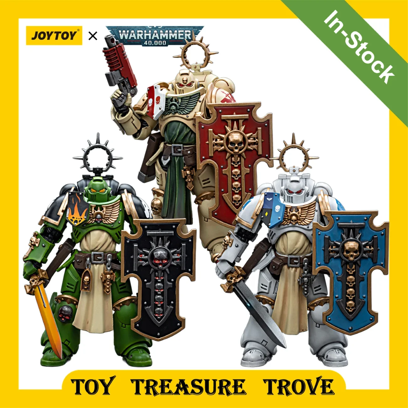 JOYTOY Warhammer 40K Action Figures 1/18 Ultramarines Bladeguard Veteran (3 Pezzi)