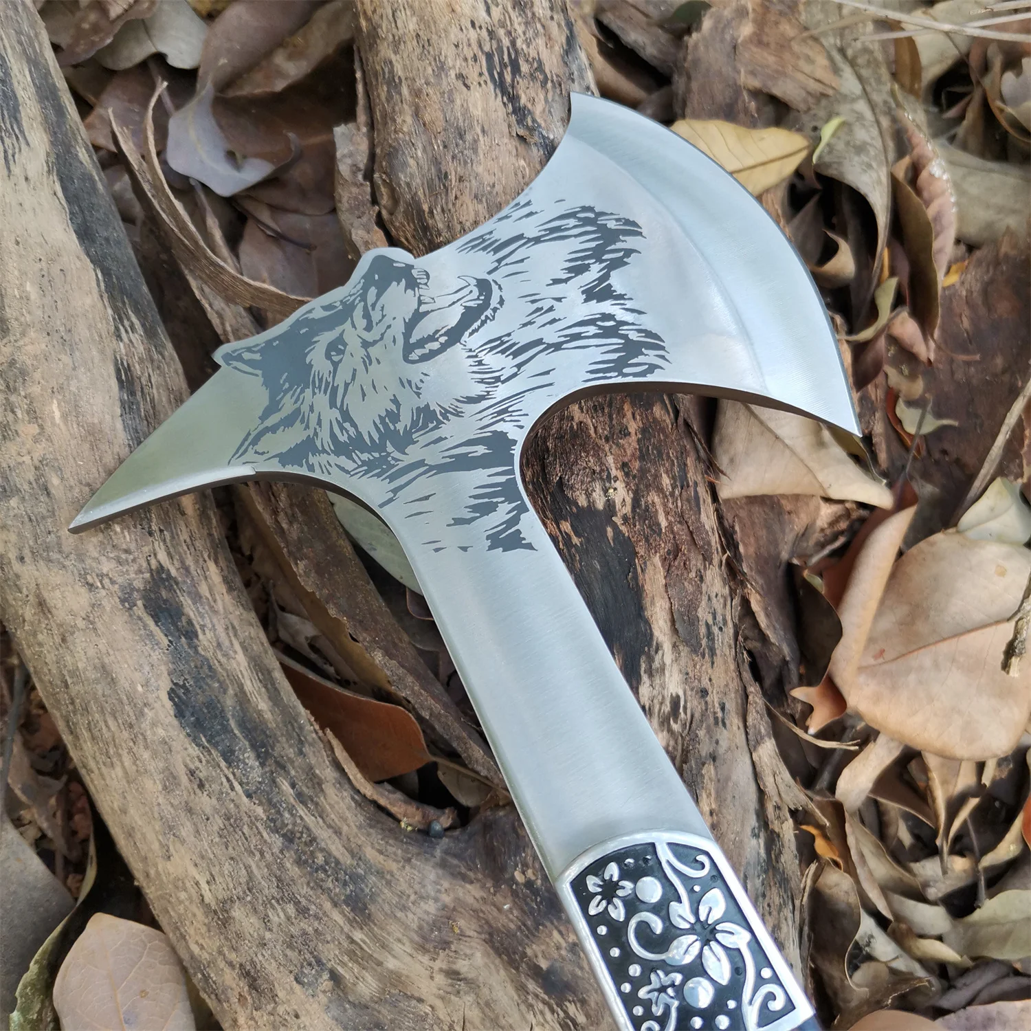 Axe Garden Outdoor Hunt Camp Survival Machete Axes Hand Tools Machete Wolf Head Hatchet Tactical Ax Tomahawk 5