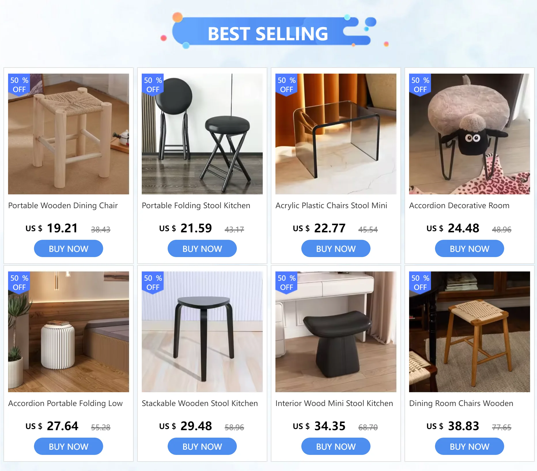 Description Picture 2 of itemAccordion Portable Folding Low Stool Round Chair Living Room Paper Stool Shoe Changing Mobili Salvaspazio Space Saving Furniture