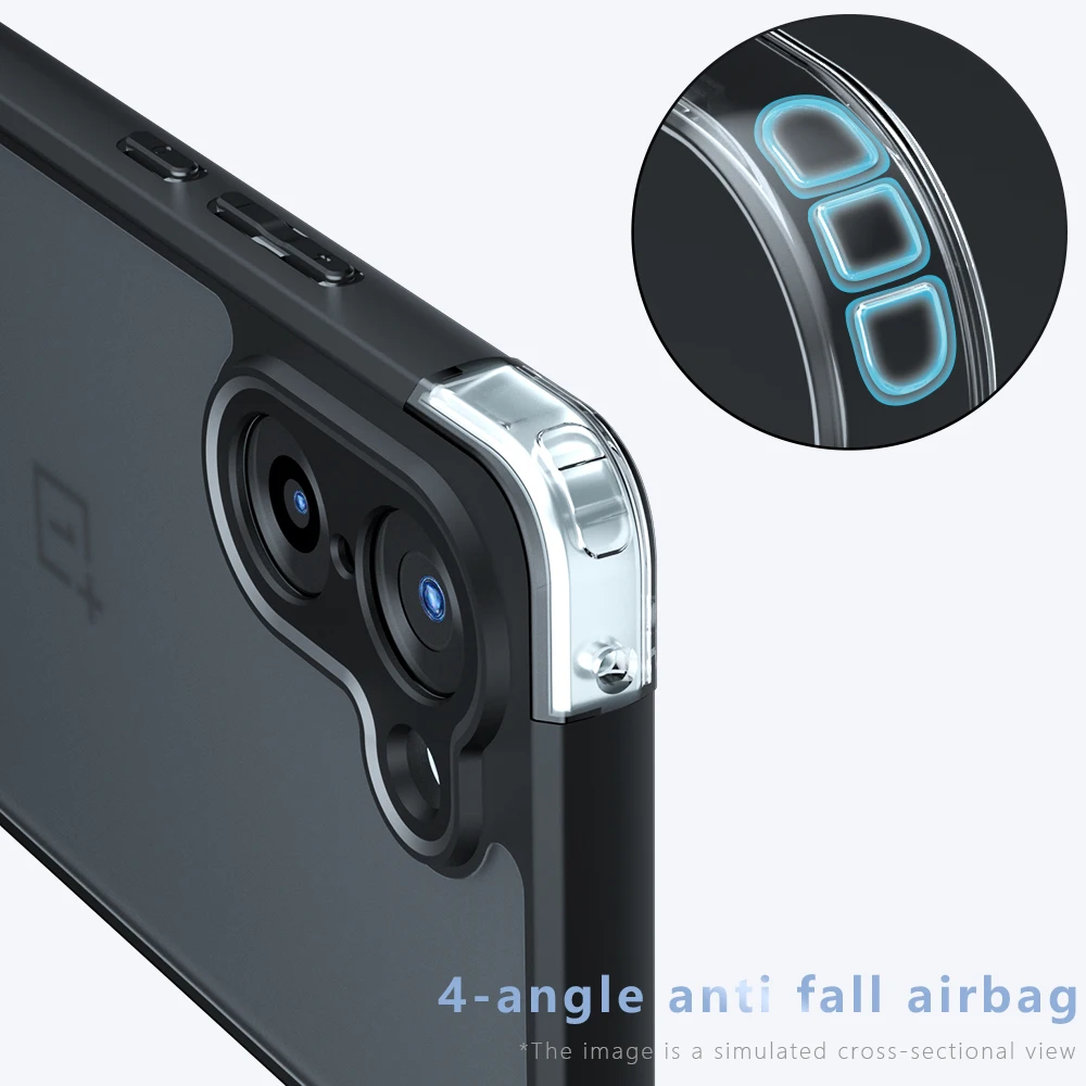 Luxury Skin Feel Matte Shockproof Phone Case with Translucent Back Cover