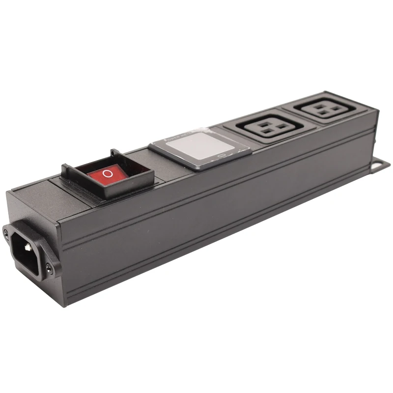 

C14 Input Power Strip with Voltage Current Power Meter ON/OFF 2 C19 AC Output Socket Extension Board