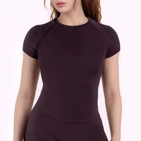 NCLAGEN chemise de Sport femmes Fitness Impact haut à manches courtes gymnastique entraînement Yoga Blouse séchage rapide respirant course t-shirt haut polyvalent 6