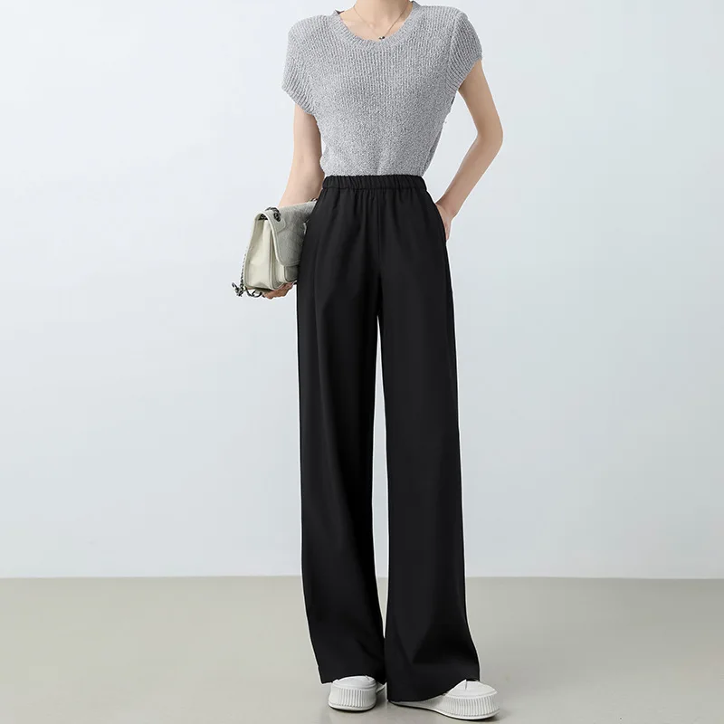 Women High Waist Loose Fit Summer Pants