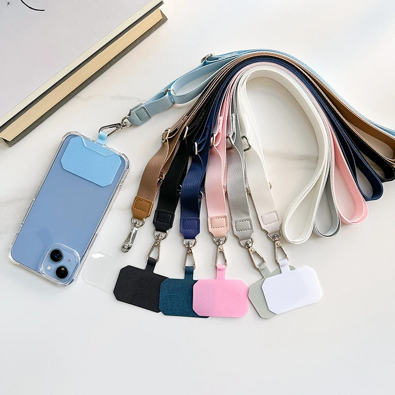 Adjustable Neck Cord Phone Strap with Patch Holder and Lanyard