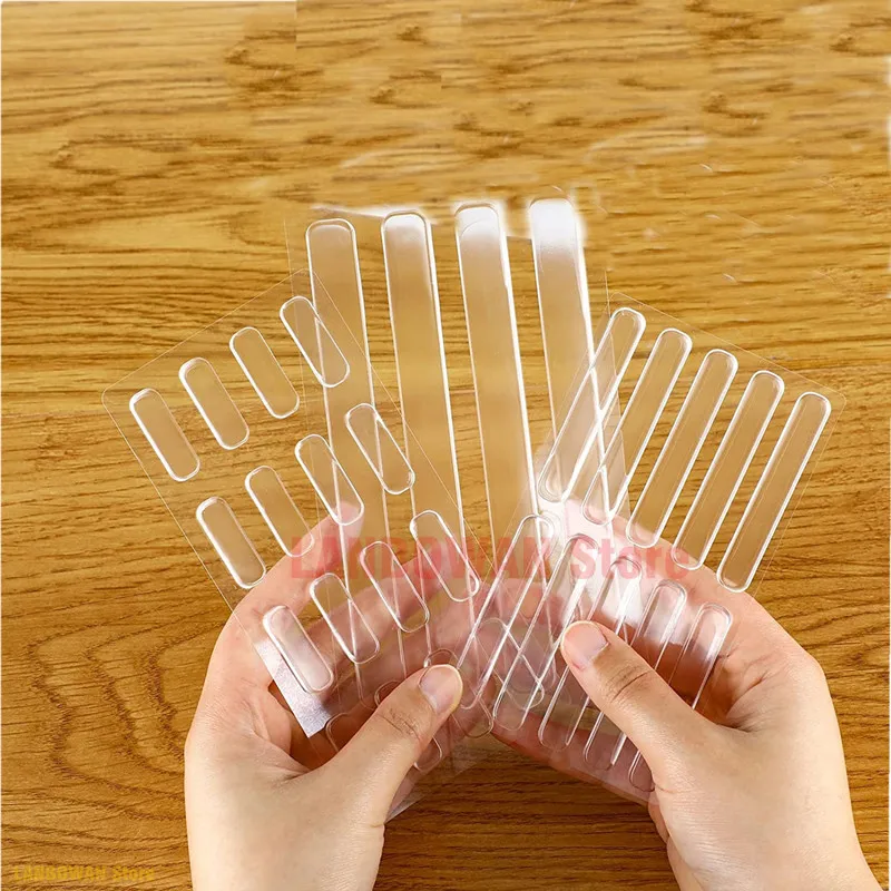 Silicone Door Stopper Silicone Self Adhesive Pads Refrigerator Anti-collision Strip Door Stopper Cabinet Bumpers Transparent Wall Protector Pad silicone door stopper,door stopper bumpers,door stopper,silicone rubber bumpers