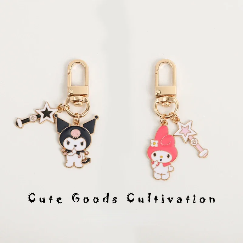 

Новинка Sanrioed аниме мультфильм серия Kuromi My melody Kawaii металлический брелок милая подруга рюкзак кулон подарок на день рождения