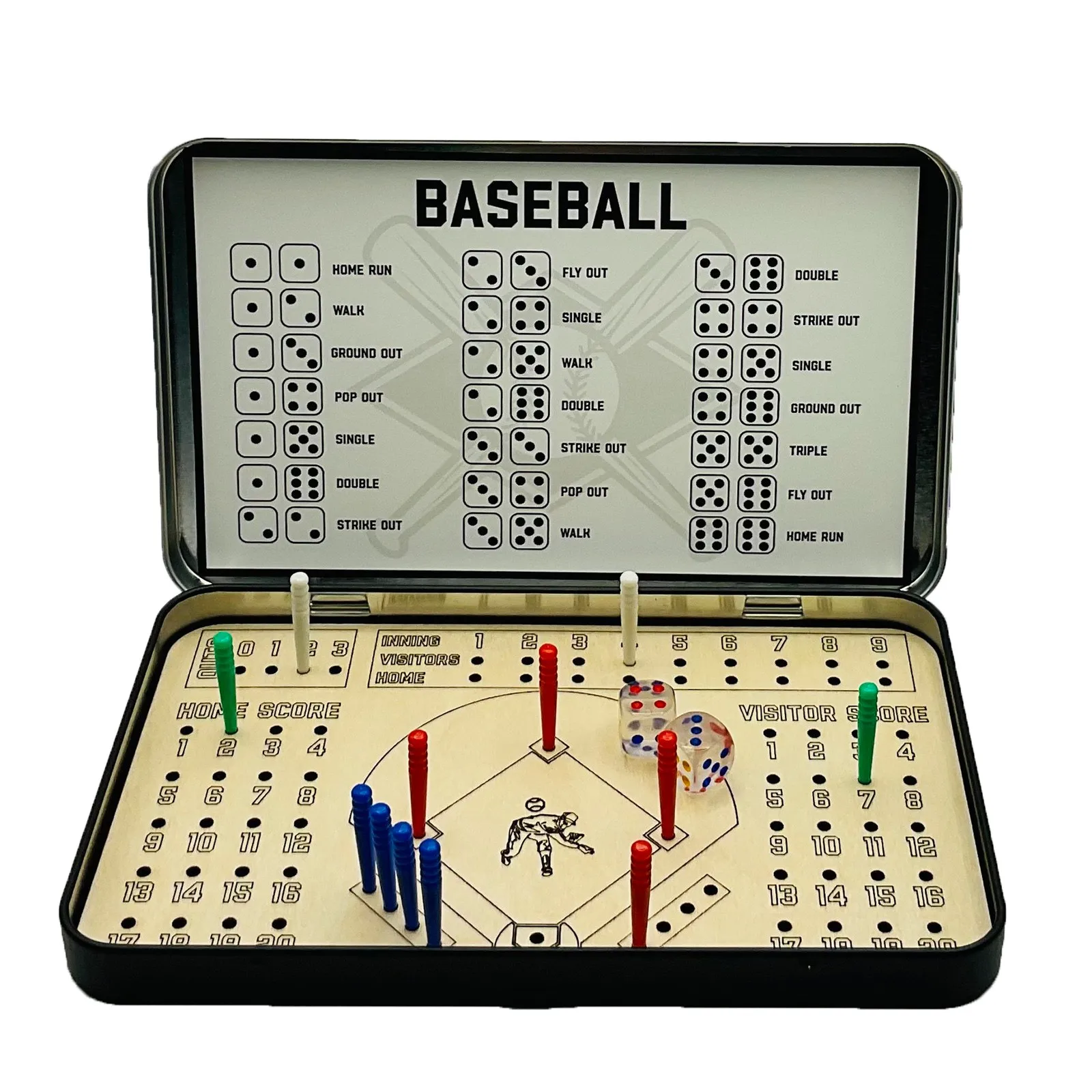 Baseball Travel Game Football Knuckle Dice Table Game For Adults Or Kids Outdoor Indoor Family Night Party Interaction Toy