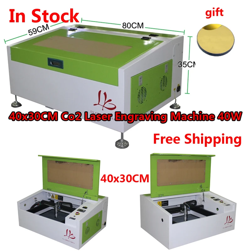 

LY MINI Laser 3040 40W CO2 Engraving Cutting Machine with Rotary Axis Free Gift Reflector 40x30CM Nameplate Marking Equipment