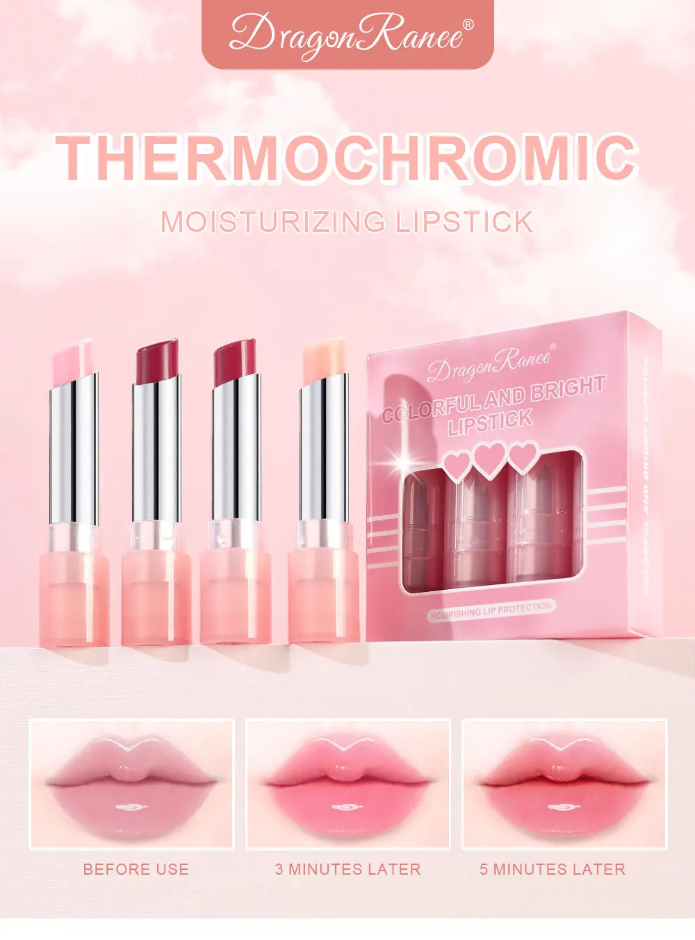 Description Picture 2 of itemHydrating Jelly Lip Balm With Tinted Color Plumps Lightens Lines For Nourished Lips Makeup Cosmetic Stick