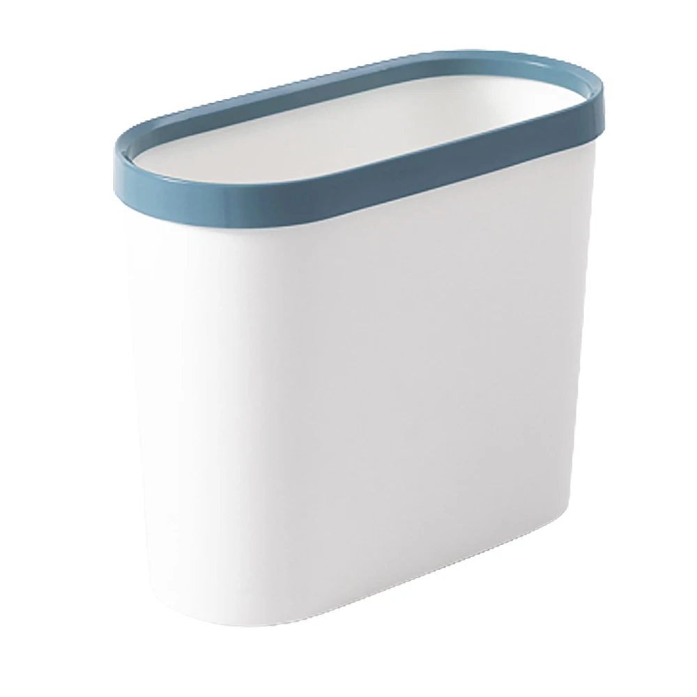 

HPDEAR Kitchen Trash Can Open Top Bathroom Wastebasket Narrow Spaces Garbage Bin Non-slip Dustbin Thickened Paper Basket