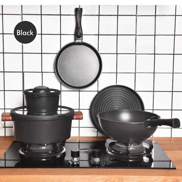 stackable cookware set nonstick 100% pfoa