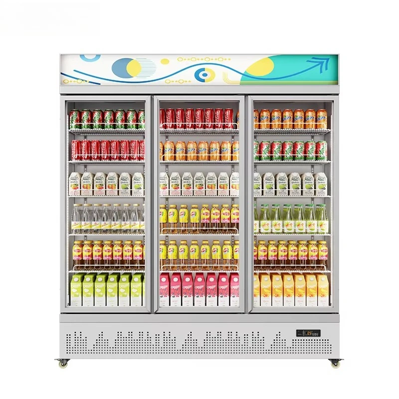 Supermarket Refrigerator Showcase Display Cooler Portable Instant Beverage Chillers