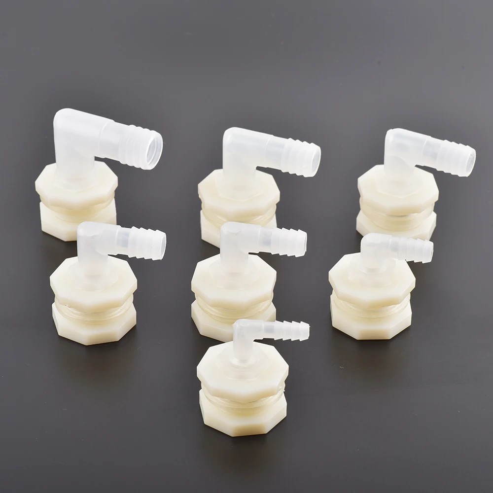 1 Set ABS 1/2 Zoll bis 6,4 ~ 20 mm Ellenbogen-Wassertank-Anschluss Aquarium Garten Bewässerungsschlauch Verbindungswasserrohr 90-Grad-Adapter – Detail 4