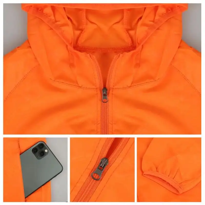 Outdoor Rain Jacket Men Women Reflective Sun Protection Clothing Fishing Hunting Cycling Clothes Quick Dry Skin Windbreaker Coat