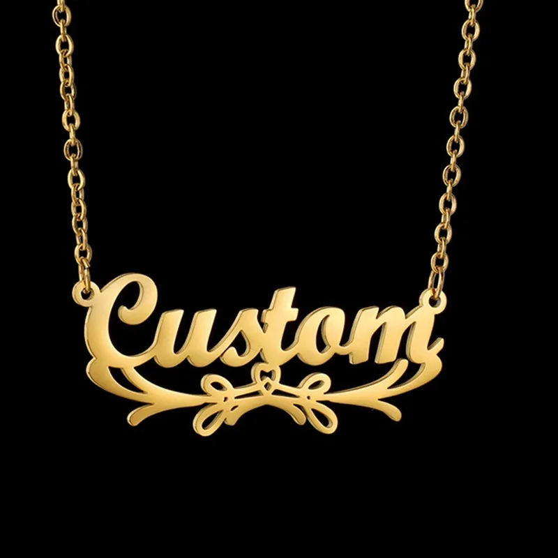 

Personalized English Name Necklace Stainless steel Custom Necklace Hand Script Mandarin Collares Friendship Gifts For Women