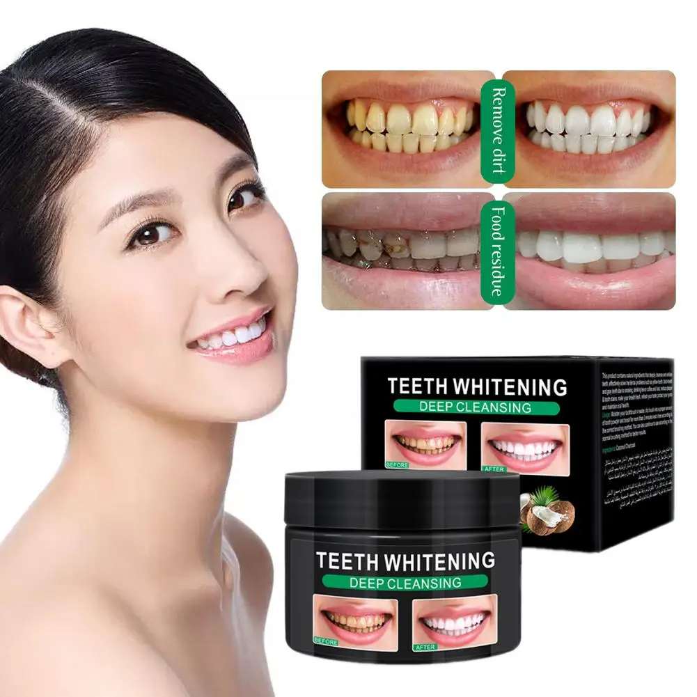 

Teeth Whitening Powder Smoke Coffee Tea Stain Remover Activated Dental Oral Bamboo Hygiene Charcoal Care Toothpaste Natural X3W3