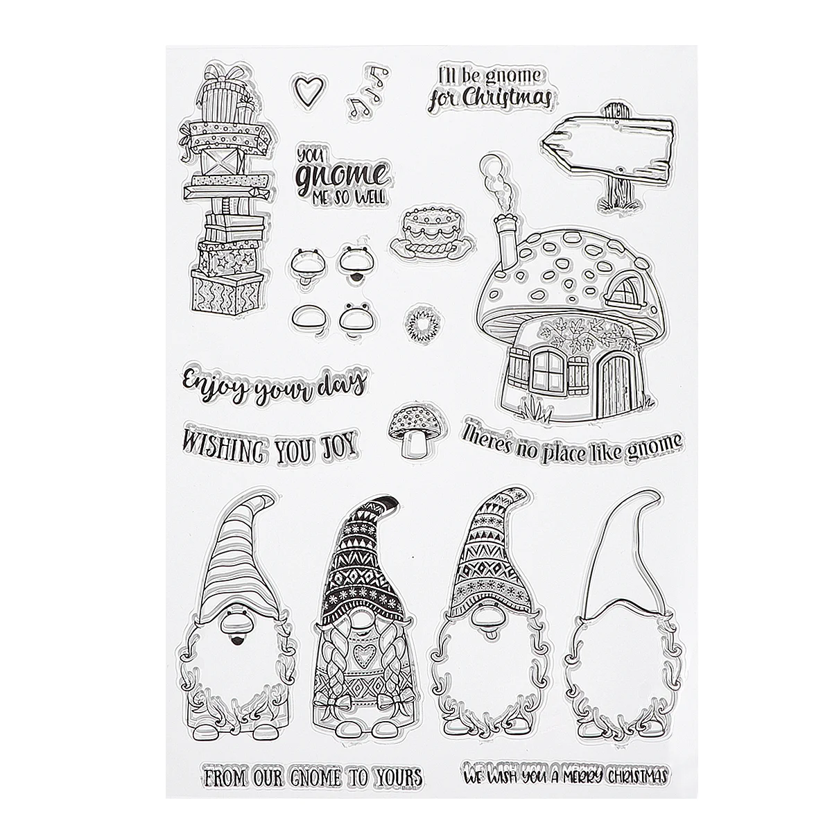 

1 Set Clear Stamp Xmas Seal Stamp with Die for Scrapbooking Decoration