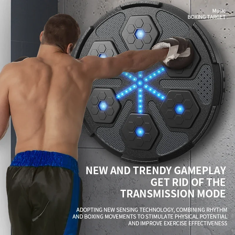 New Smart Music Boxing Machine Adult/Children Sports Fitness Boxing Trainer Home Exercise Response Training Wall Target