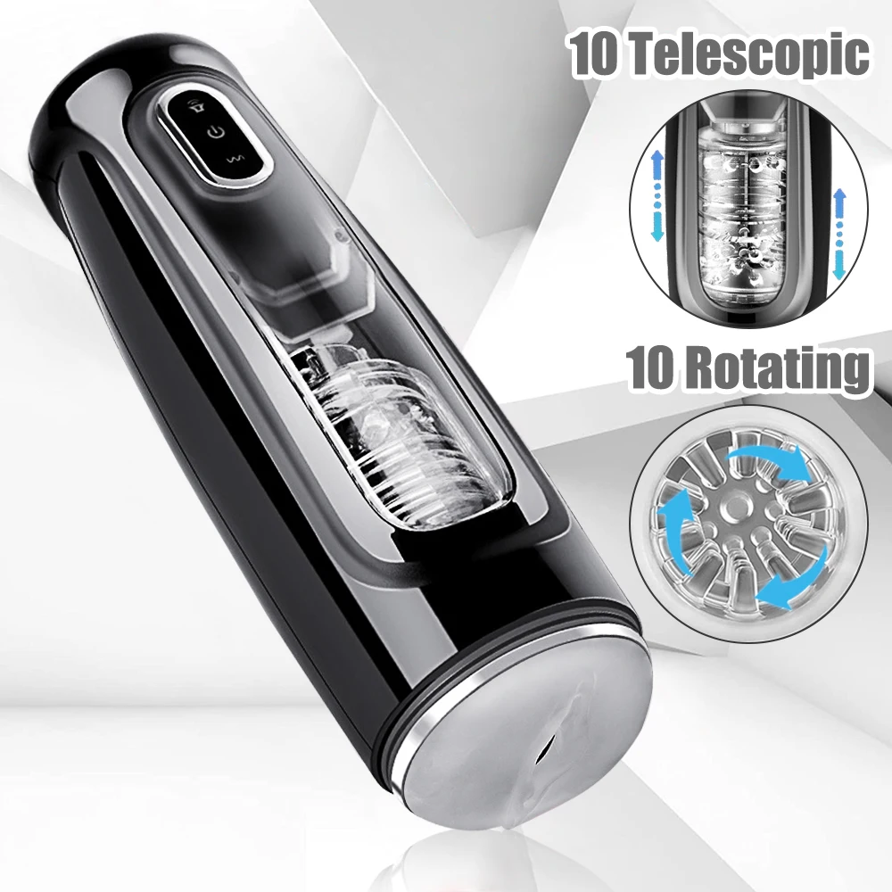 Telescopic Rotation Automatic Male Masturbator for Men Sex hine Simulation Blowjob Masturbation Pis_voghion.com