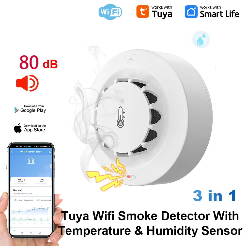 Tuya-WiFi-Smoke-Alarm-Temperature-And-Humidity-Detection-3-In1-Fire ...