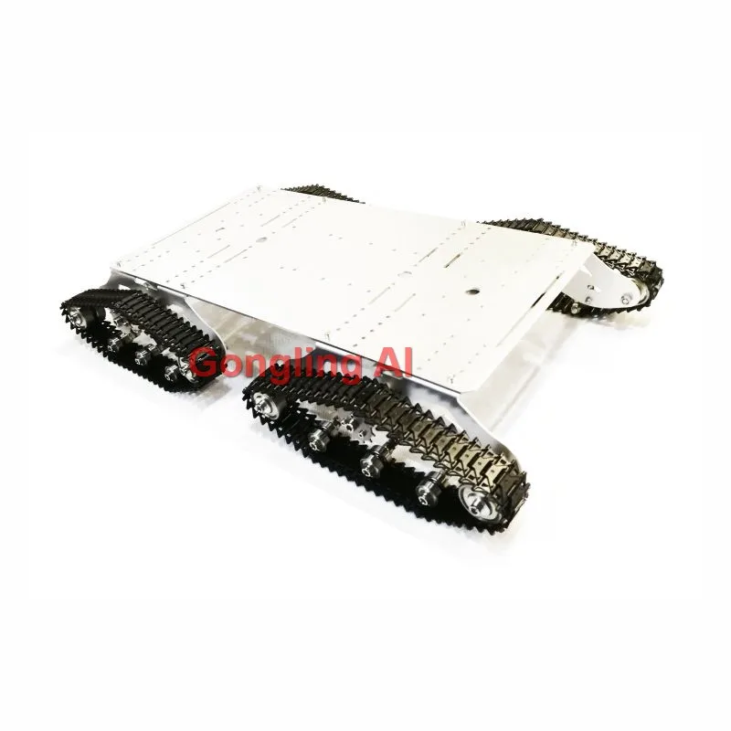 조립된 올메탈 트랙형 충격흡수 오프로드 섀시 엔코더 모터 로보컵 구조 로봇 오픈 소스 개발 플랫폼