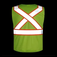 Unisex High Visibility Reflective Vest with Pockets and Zipper
