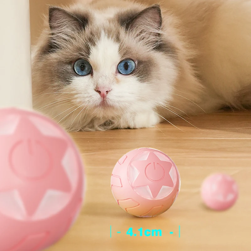 

Electric Cat Ball Toys Automatic Rolling Smart Cat Toys for Cats Training Self-moving Kitten Toys for Indoor Interactive Playing