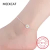 Real 925 Sterling Silver Fashion Sweet Daisy Flower Anklets For Women Wedding Party Birthday Present Jewelry DA2336