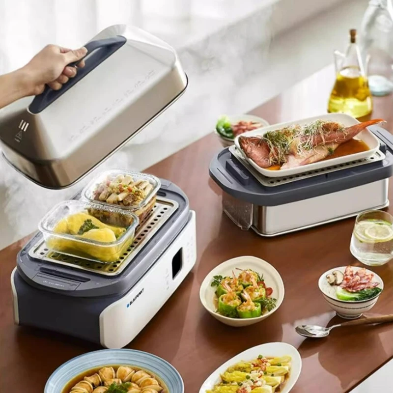 BLAUPUNKT 220V Zoning Control Stainless Steel Electric Steamer 12L Home Multi Steamer 2000W Steam Stew All-in-one Pot 5