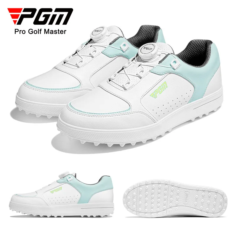 

PGM Golf Women's Shoes Super Waterproof Anti slip Fixed Sole Spinning Buckle Lace Golf Sports Women's Shoes
