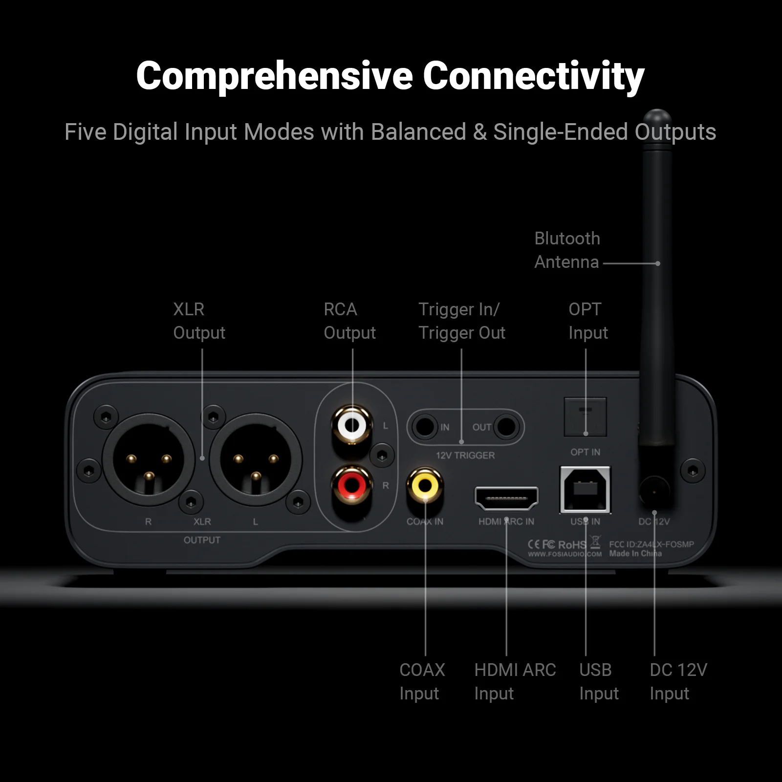 Fosi Audio ZD3 Bluetooth USB Desktop 5