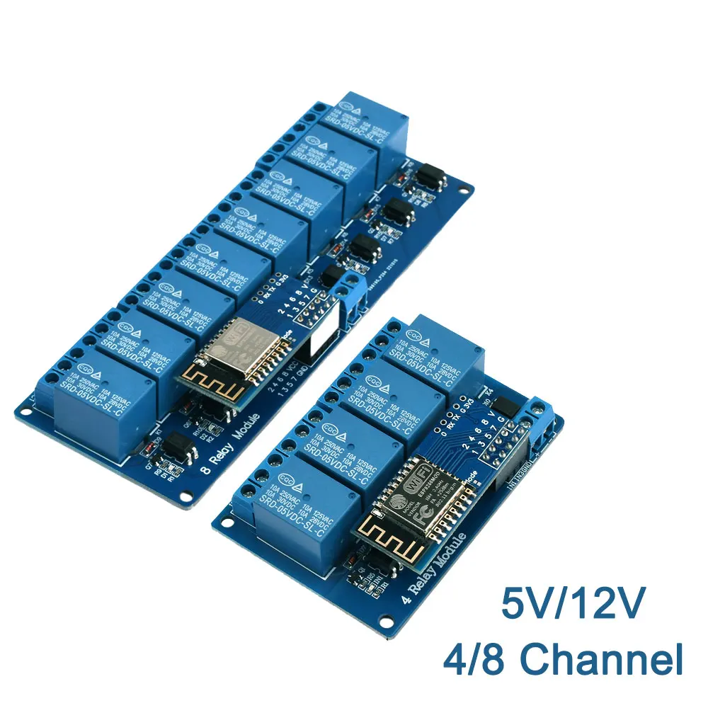 

DC 5V 12V 4 Way 8Way Relay Module for Arduino 6 8 Channel Relay Module with Optocoupler Isolation High-level Trigger Relay Board