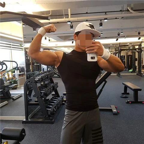 남성용 탱크 탑 체육관 의류, 운동 훈련, 솔리드 통기성 티셔츠, 칼라 포함, 신축성 빠른 건조 조끼, 민소매 티