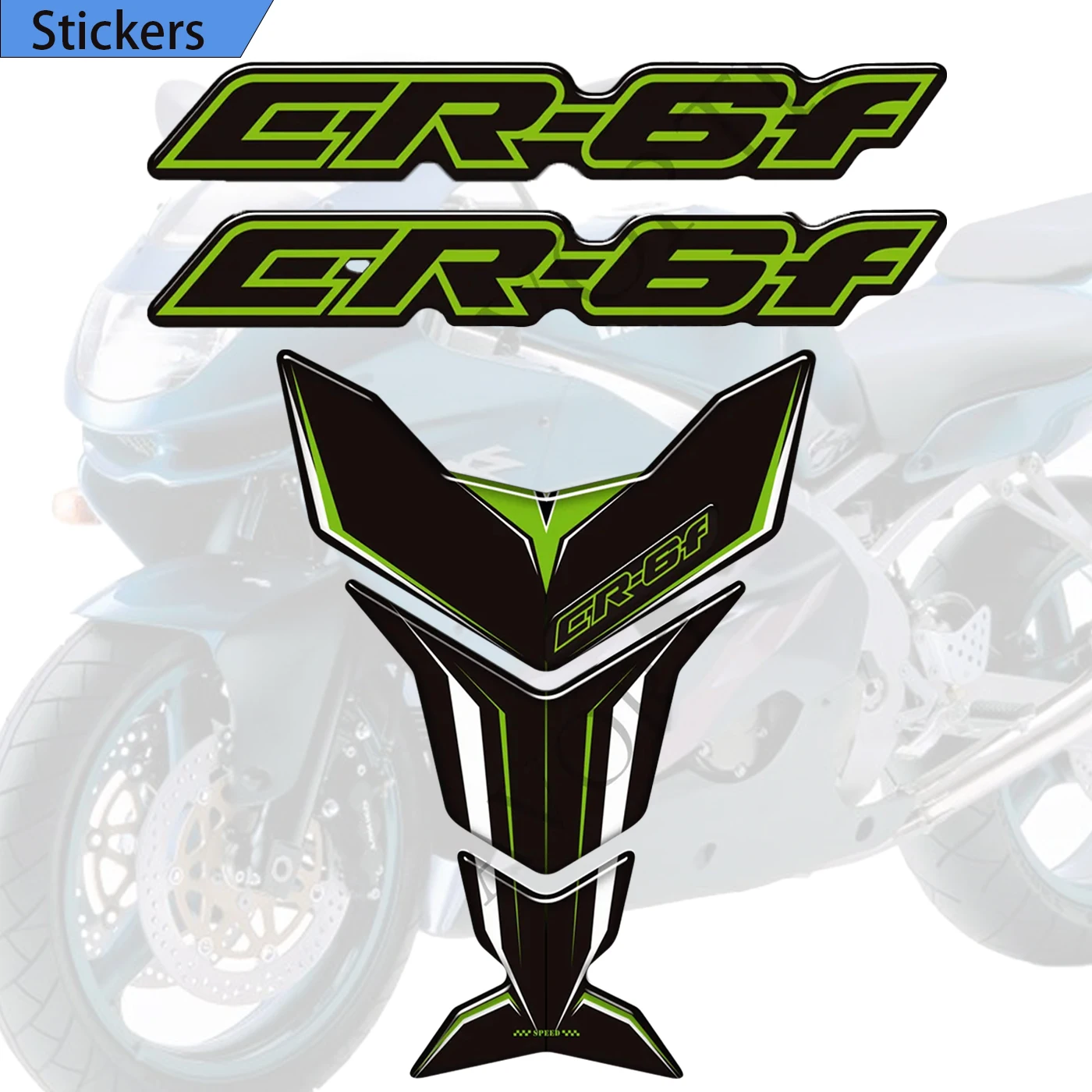 Motorcycle Tank Pad Stickers Emblem Logo Gas Fuel Oil Kit Knee Protector For Kawasaki Ninja ER-6f ER 6f ER6f luckymarche le match emblem knee socksqxlax23421ivx