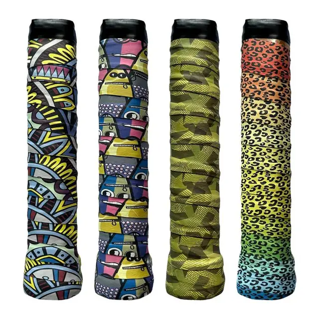 Racket Grip Tape Quick-Drying Tennis Overgrips Racket Overgrip Tape for Badminton Dry Feel Tennis Grip Sweat Absorbent Anti Slip