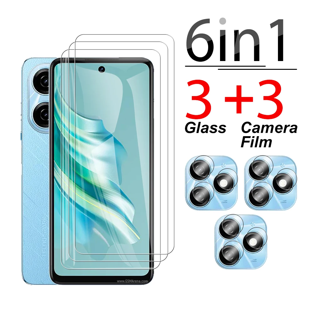 

Защитное стекло 6 в 1 для Tecno Spark 20 2023 Spark20C 20C 20 C Go 2024, закаленное стекло 6,6 дюйма, защитное стекло