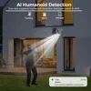Solar IP Camera WiFi Outdoor Dual Lens PTZ Security Camera 4MP HD Built in Battery Solar Panel Wireless Camera PIR Alarm iCsee 5