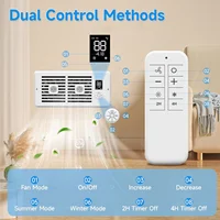 Register Booster Fan 4*10Inch Smart Heating Cooling AC Vent Fan With Remote Control & Thermostat Control Household Radiator 5