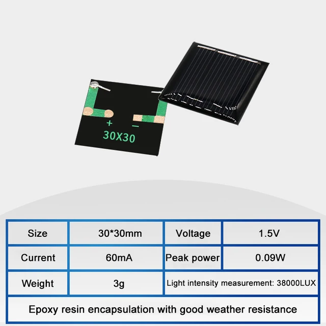 1PC 0.5V 1.5V 3V Mini Solar Panel Square/Circle 60mA 90mA 100mA 120mA 150mA 160mA 210mA 270mA 300mA 400mA DIY Solar Small Motor 2