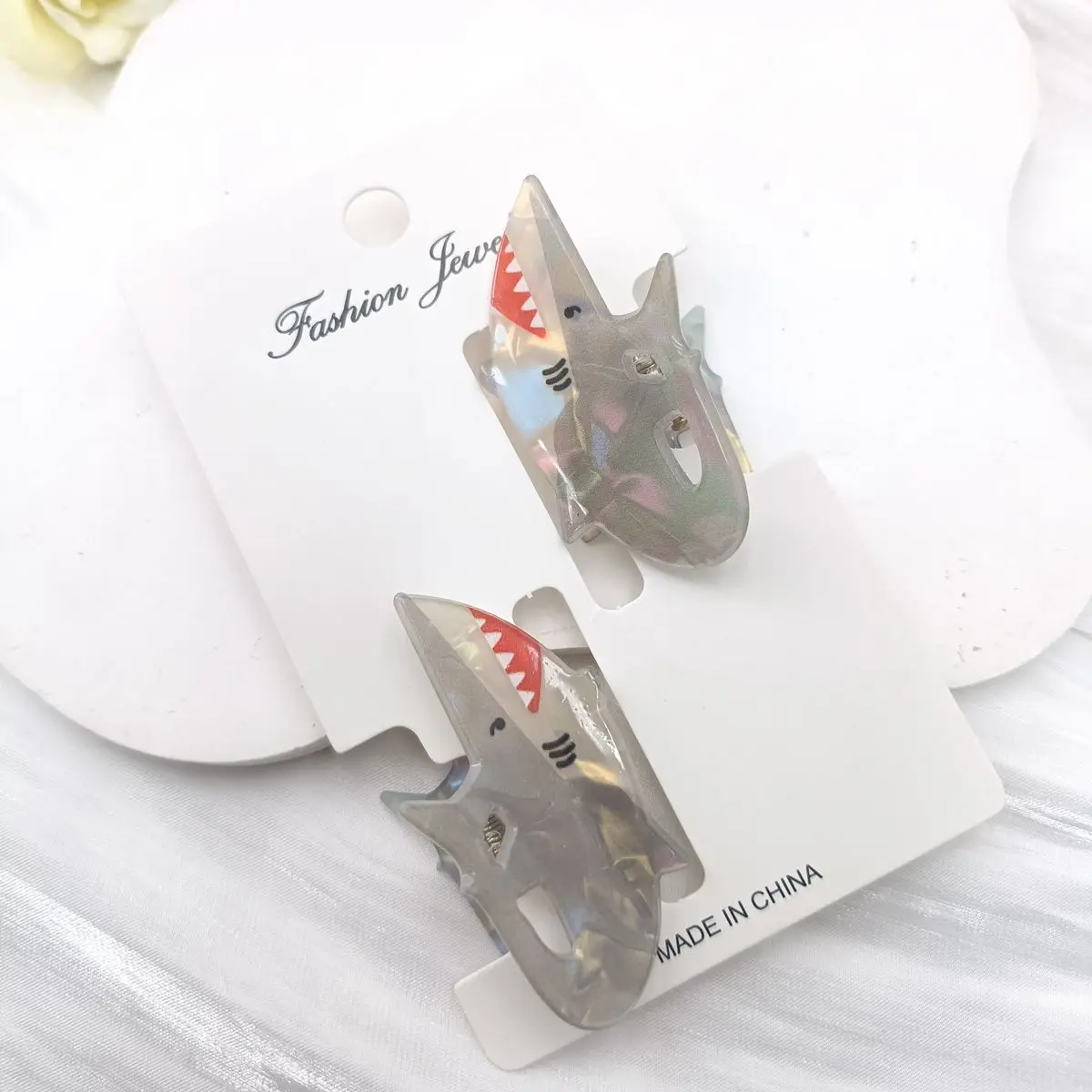 Cartoon Kreative Zierfische Hai Goldfisch Haarnadel Hinterkopf Greifklammer Hai Clip Haarschmuck für Frauen – Detail 3