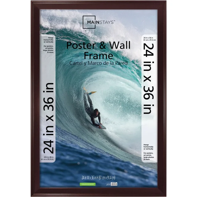 Mainstays 24x30 Wide Gallery Poster and Picture Frame, Black - NEW