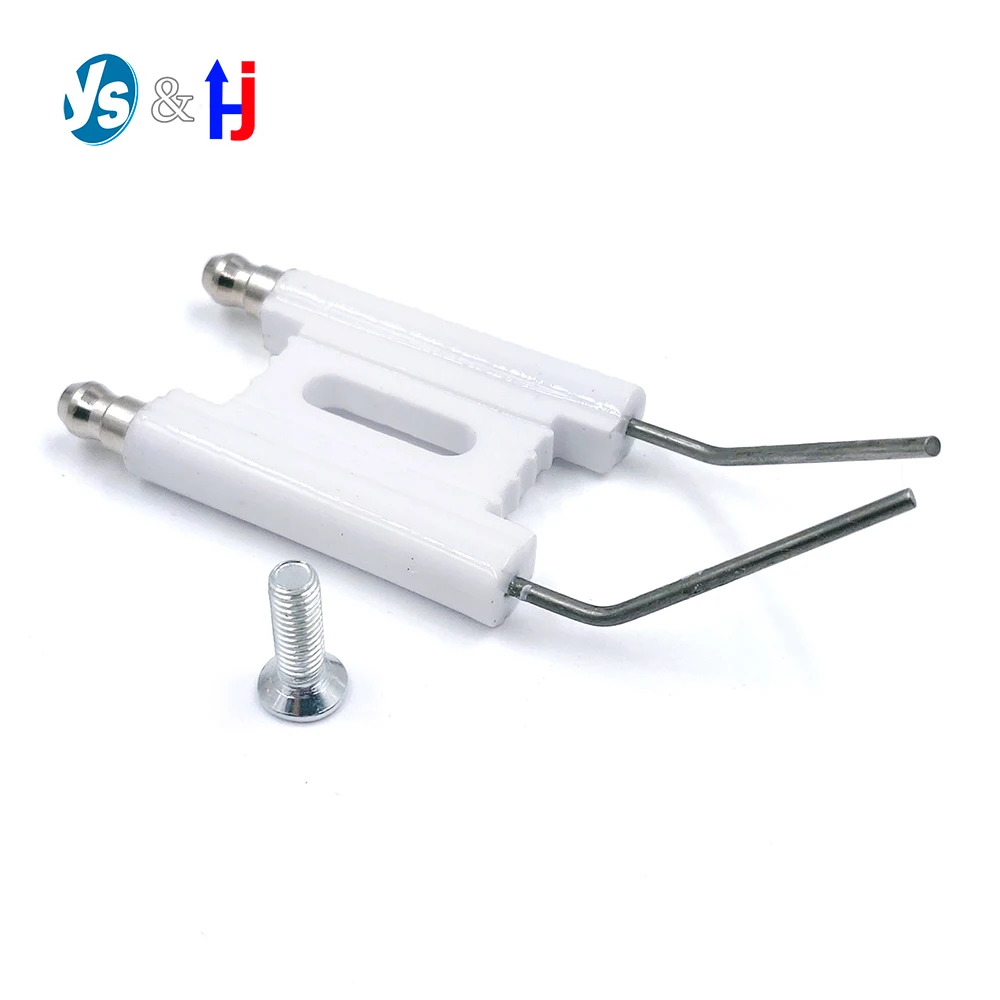 

Ceramic Big Head Ignition Electrode 100mm 200mm Lengthen H Type Small Head Firing Needle Double Pole Sparking Pole Plug