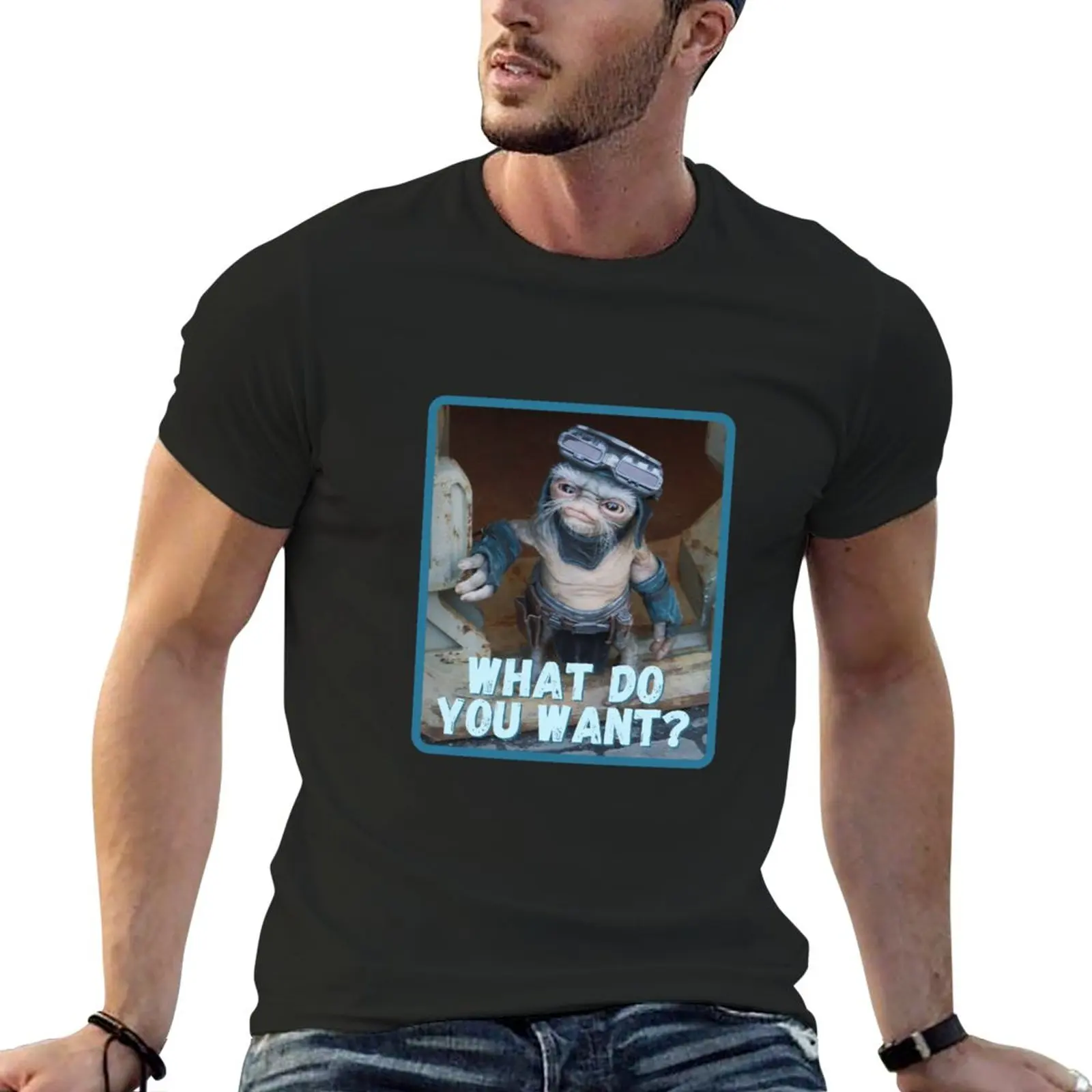 

New What do you want T-Shirt oversized t shirt Short sleeve tee mens clothes