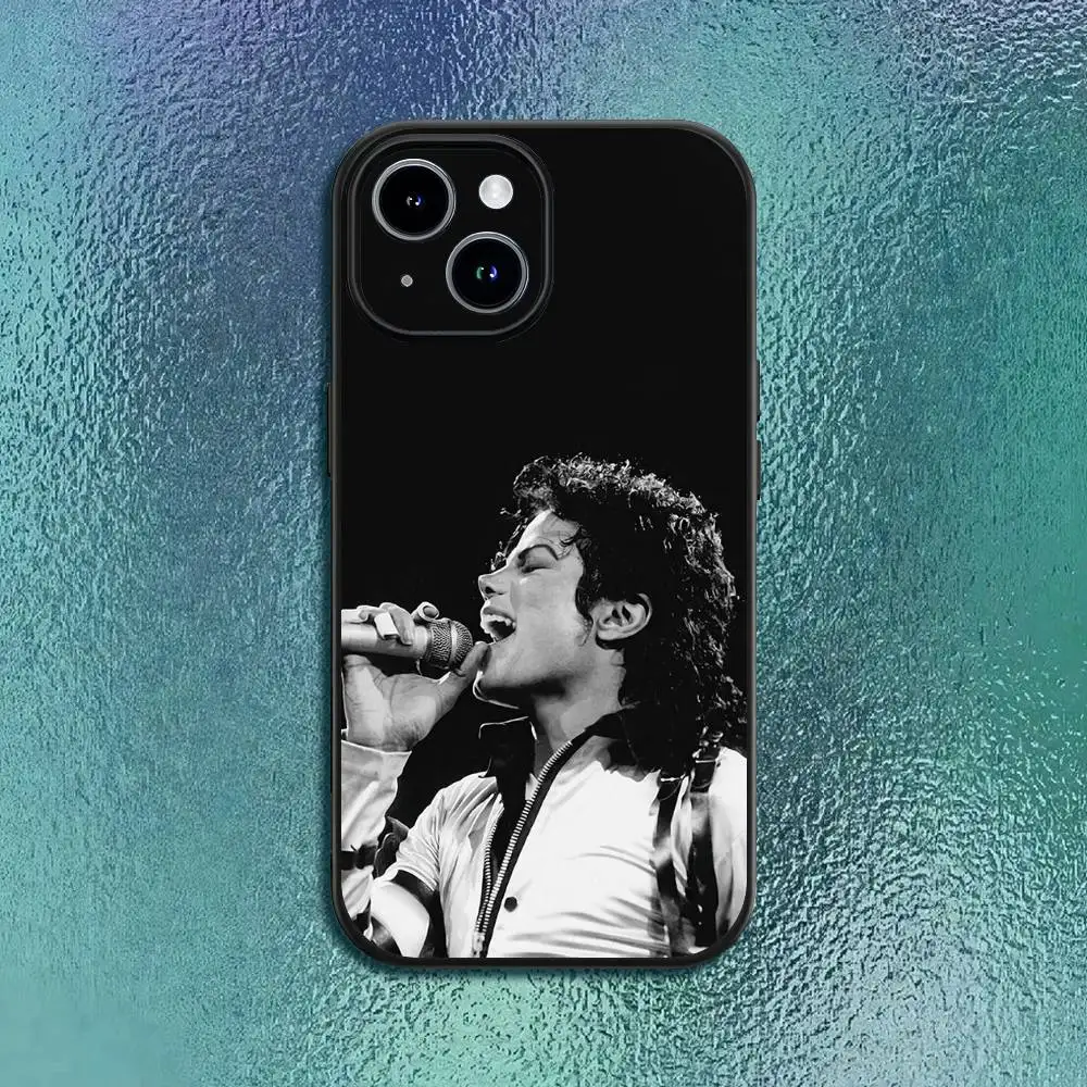 Sänger Michael J-Jackson Handyhülle für iPhone 11 12 13 14 15 16 Pro Max Plus Classic Black Soft Shell – Detail 5