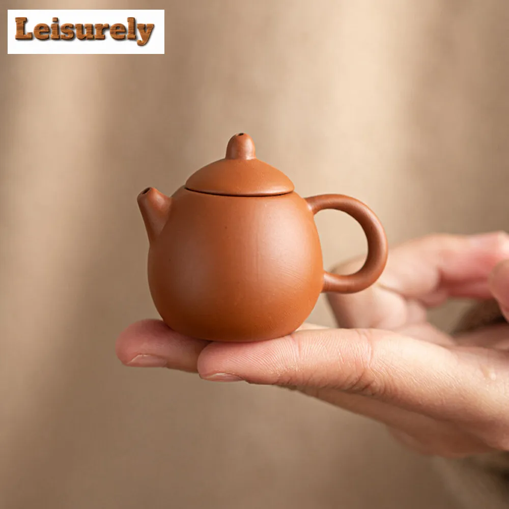 Mini Purple Clay Teapot Tea Pet Decoration Boutique Fingertip Pot Ornament Tea Table Accessories Home Flowerpot Decorative Gifts