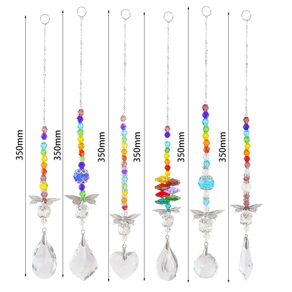 1 H&D HYALINE & DORA 30mm Handmade Butterfly Crystal Ball Prism Rainbow  Maker Hanging Suncatcher Home Decoration