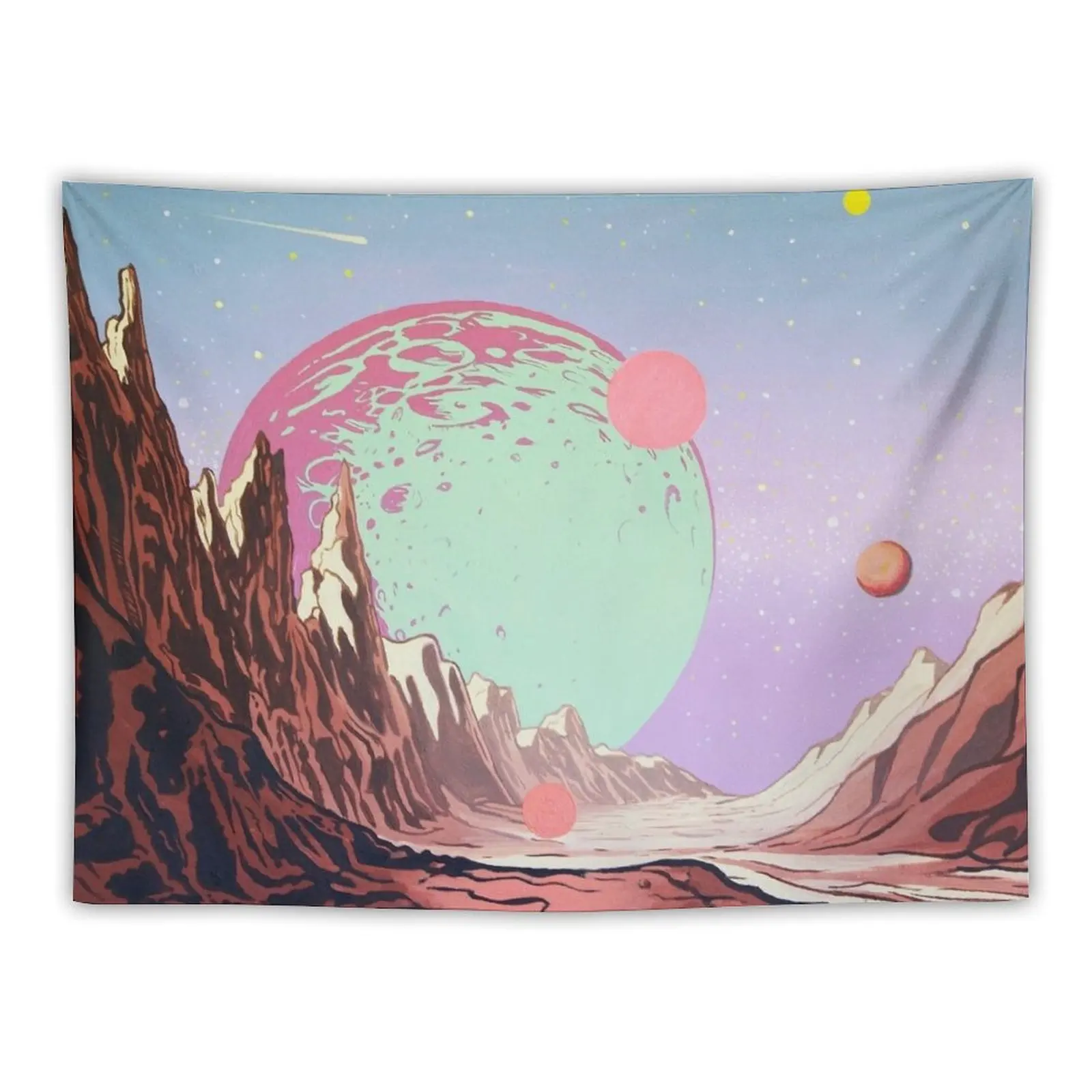 

Green Moon Tapestry Aesthetic Decoration House Decorations Tapestry