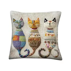 Cute Cat - Patterned Pillow Cover - Stylish and Comfortable Home Décor Cushion Cover (1pc)